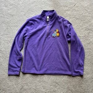1990s‎ Disney Store Winnie the Pooh Purple Fleece Pullover Womens Large